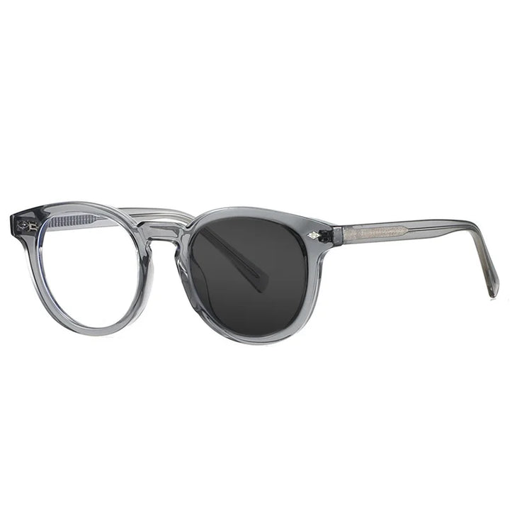 Kocolior Unisex Full Rim Round Tr 90 Photochromic Reading Glasses 28020