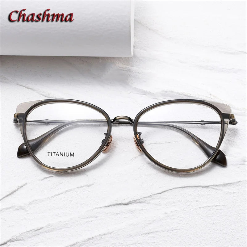 Chashma Ochki Women's Full Rim Oval Cat Eye Acetate Eyeglasses 66024