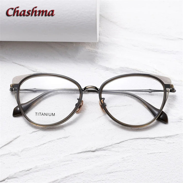 Chashma Ochki Women's Full Rim Oval Cat Eye Acetate Eyeglasses 66024