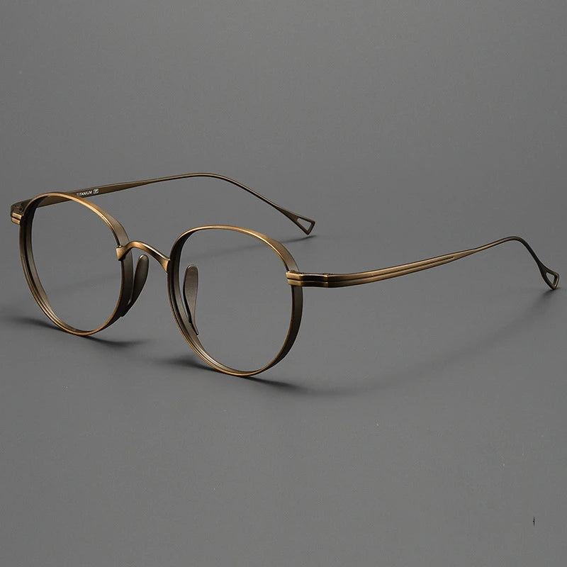 Yimaruili Women's Full Rim Oval Round Titanium Eyeglasses 610519