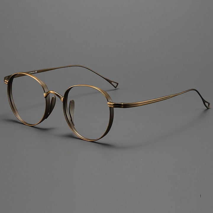 Yimaruili Women's Full Rim Oval Round Titanium Eyeglasses 610519