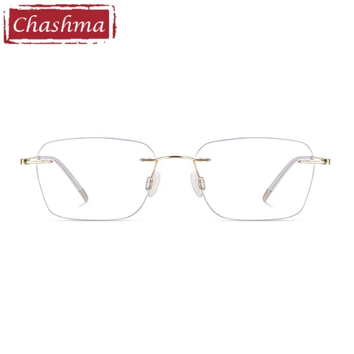 Chashma Ottica Women's Rimless Square Titanium Screwless Eyeglasses 7261 Rimless Chashma Ottica   