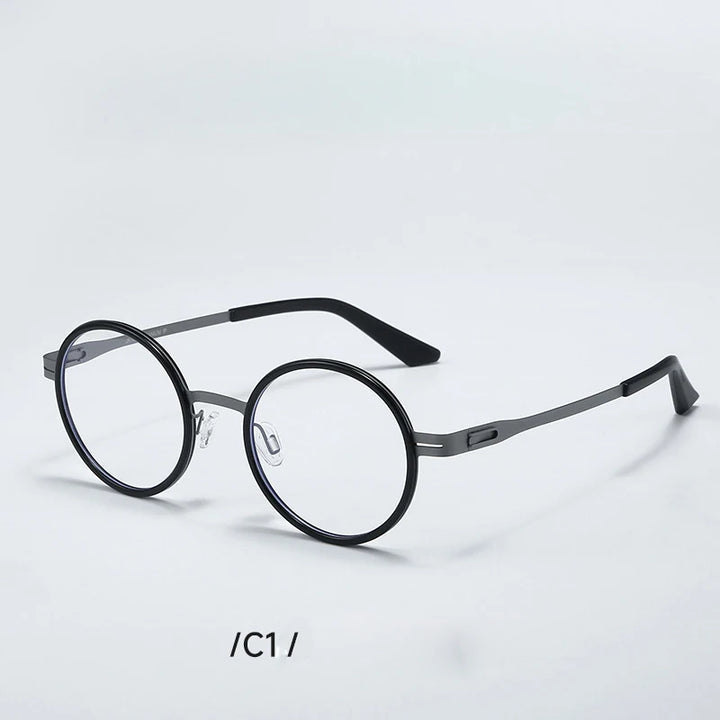 Aror Unisex Full Rim Oval Round Titanium Eyeglasses 80316