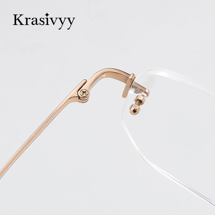 Krasivyy Men's Rimless Square Titanium Eyeglasses K132 Rimless Krasivyy   