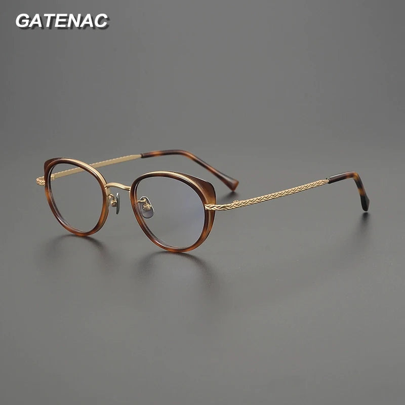 Gatenac Unisex Full Rim Oval Square Acetate Eyeglasses G9001
