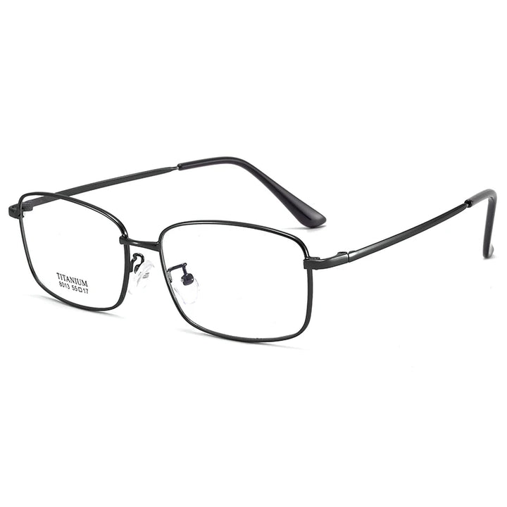 Bclear Women's Full Rim Square Titanium Eyeglasses 48013 Full Rim Bclear black  