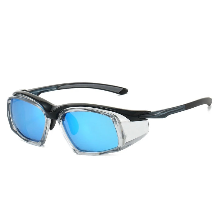 Yimaruili Unisex Full Rim Square Tr 90 Polaroid Lens Sunglasses 662825
