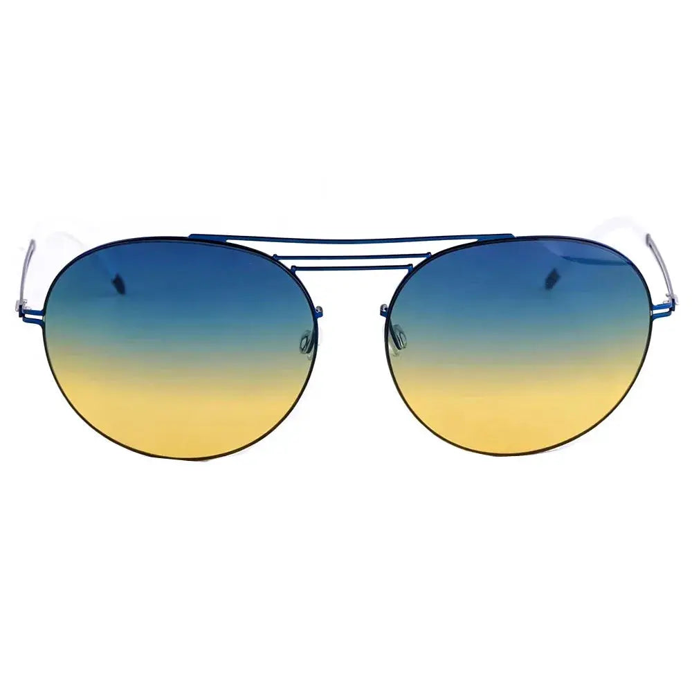 Aimee Unisex Full Rim Round Double Bridge Titanium Sunglasses 612003 FuzWeb