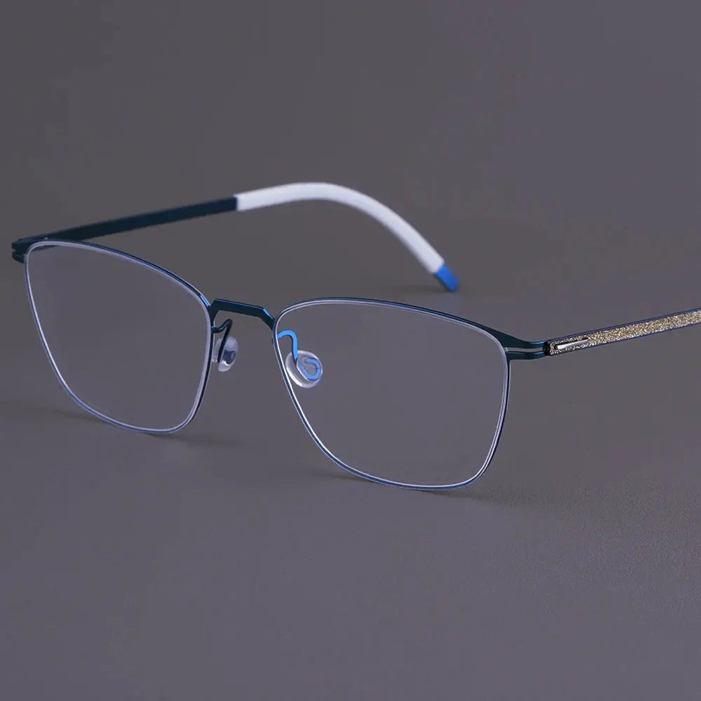 Bobbie 467351 Unisex 140mm Full Rim Square Titanium Frames — view 1 | Bobbie at FuzWeb
