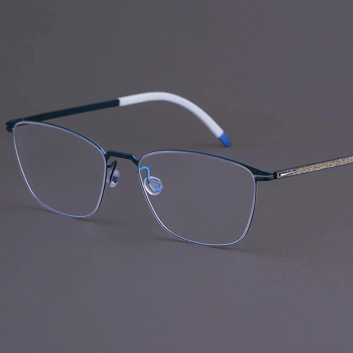 Bobbie 467351 Unisex 140mm Full Rim Square Titanium Frames — view 1 | Bobbie at FuzWeb