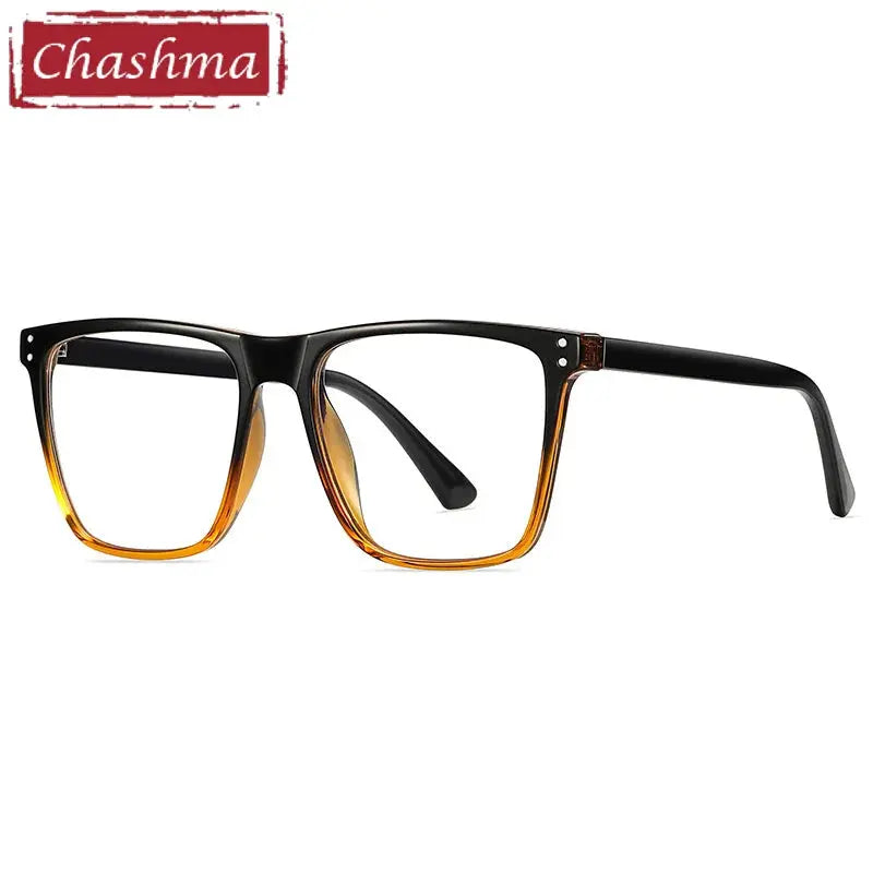 Chashma Ottica Men's Full Rim Square Tr 90 Titanium Eyeglasses 720236 FuzWeb