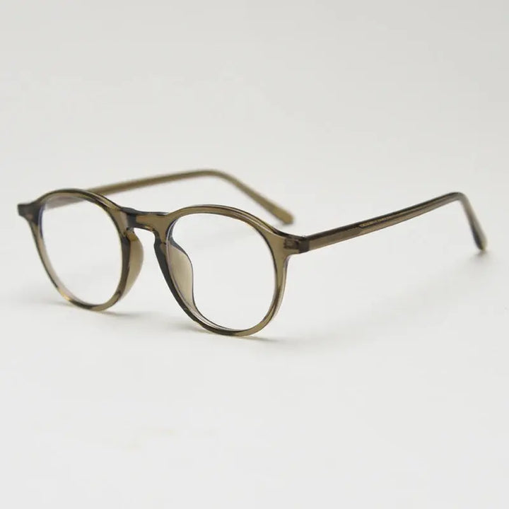 Gatenac Unisex Full Rim Round Tr 90 Titanium Eyeglasses 759190 FuzWeb