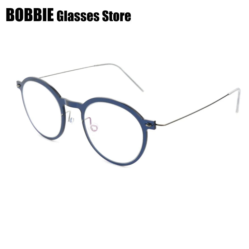 Bobbie Unisex Full Rim Round Titanium Acetate Eyeglasses 636586