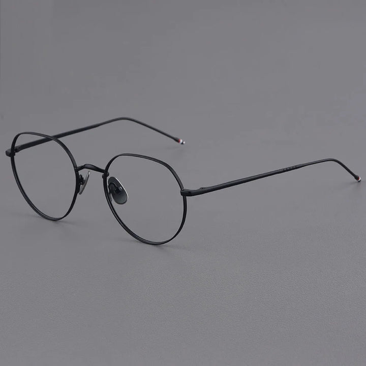 Bobbie Unisex Full Rim Flat Top Polygon Titanium Eyeglasses 612914