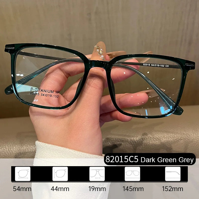 Gmei Women's Full Rim Square Tr 90 Titanium Eyeglasses 82015