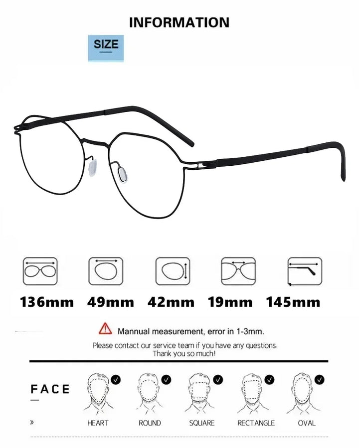 Bobbie Women's Full Rim Flat Top Round Steel Eyeglasses 421949