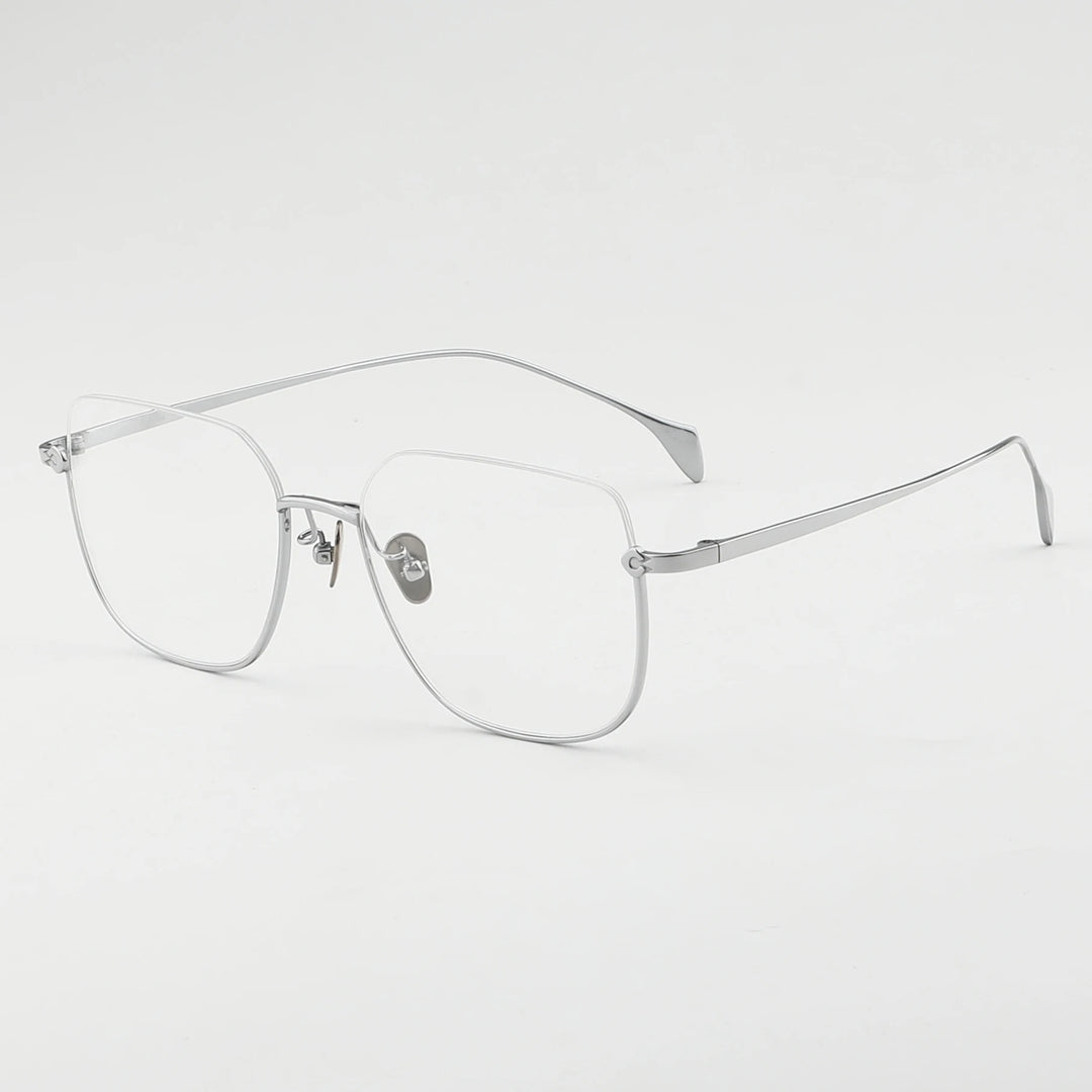 Aror Men's Semi Rim Square Titanium Eyeglasses 410171