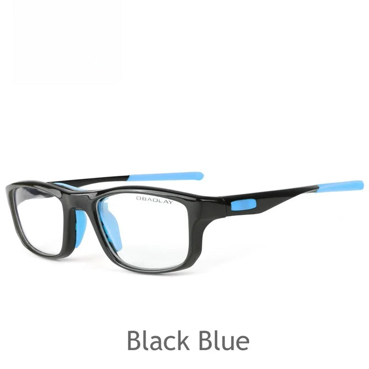 KatKani Mens Full Rim Square Tr 90 Sport Eyeglasses L013 Full Rim KatKani Eyeglasses Black Blue  