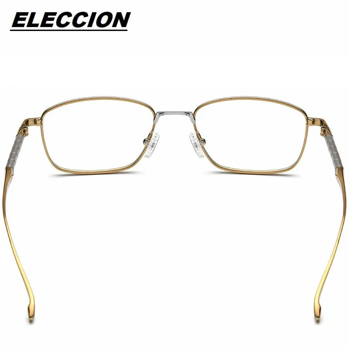 Eleccion Unisex Full Rim Square Titanium Eyeglasses 185723