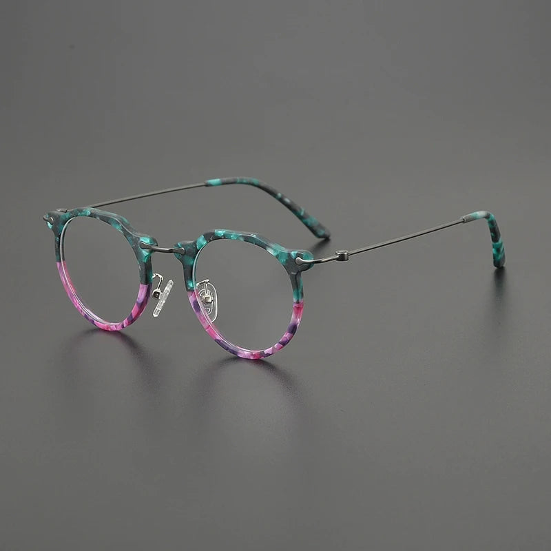Gatenac Unisex Full Rim Square Acetate Titanium Eyeglasses G85905