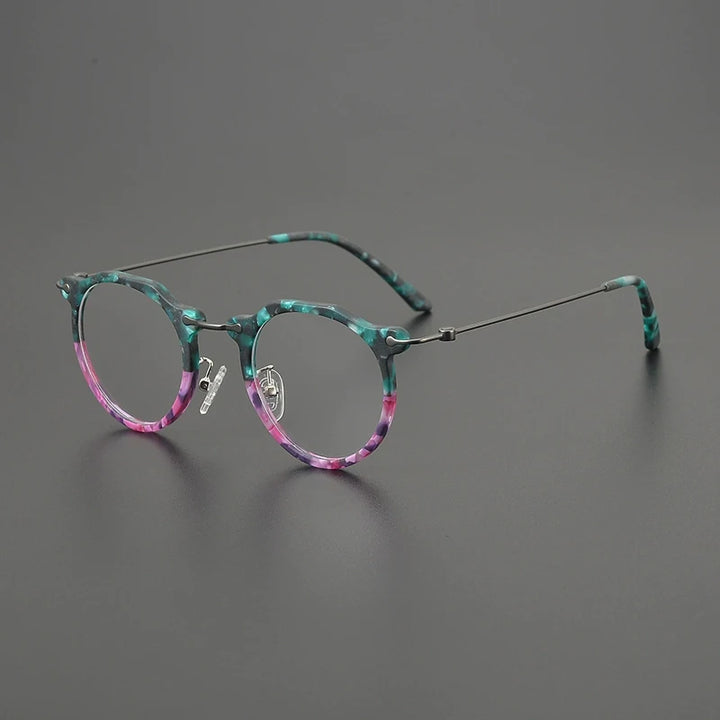 Gatenac Unisex Full Rim Square Acetate Titanium Eyeglasses G85905