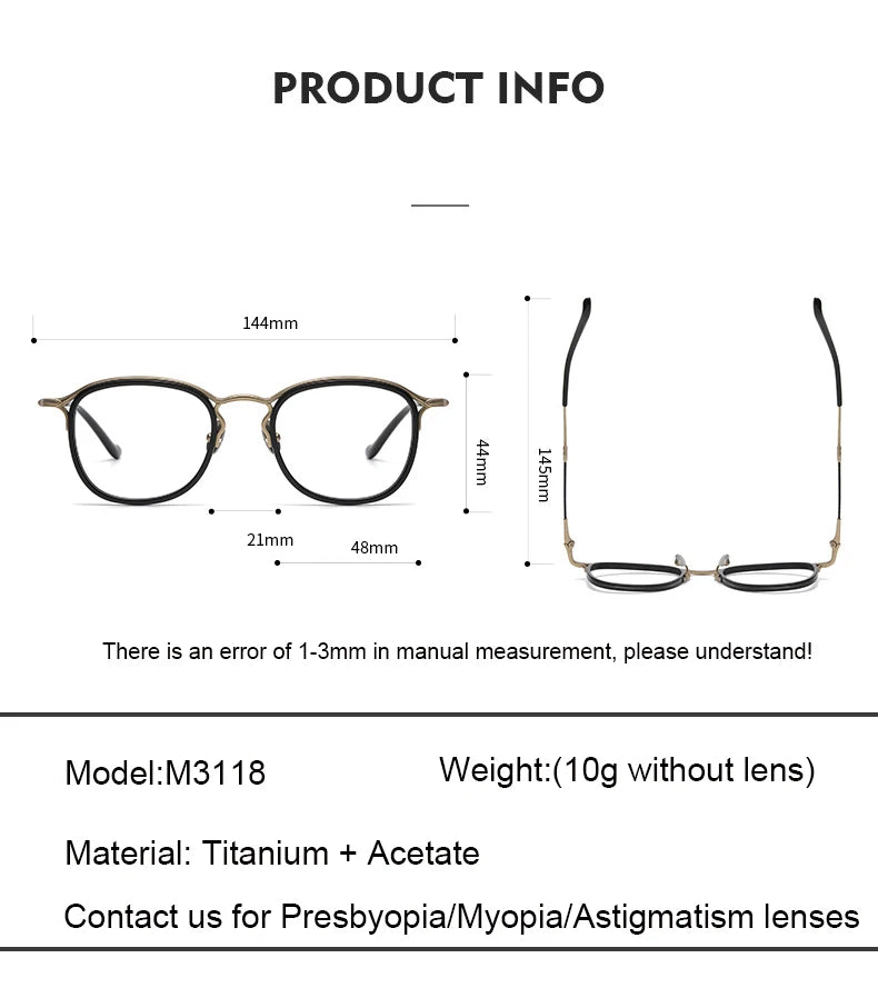 Aimee Unisex Full Rim Oval Round Titanium Acetate Eyeglasses 3118 Full Rim Aimee   