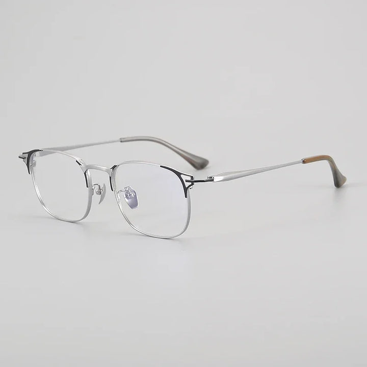 Aror Men's Full Rim Square Titanium Eyeglasses 94484 Full Rim Aror C1