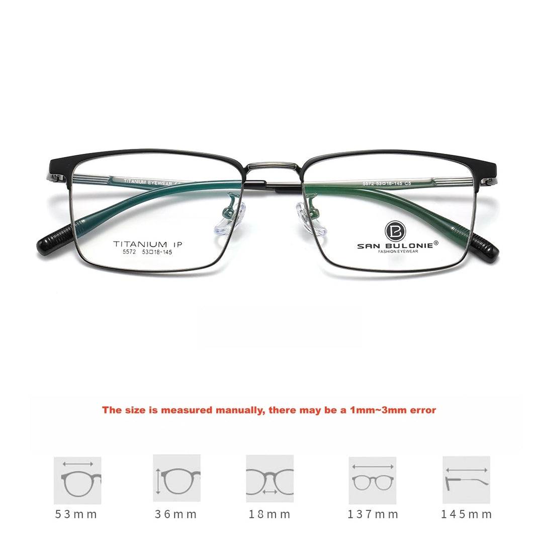 Yimaruili Women's Full Rim Polygon Square Titanium Eyeglasses 365572