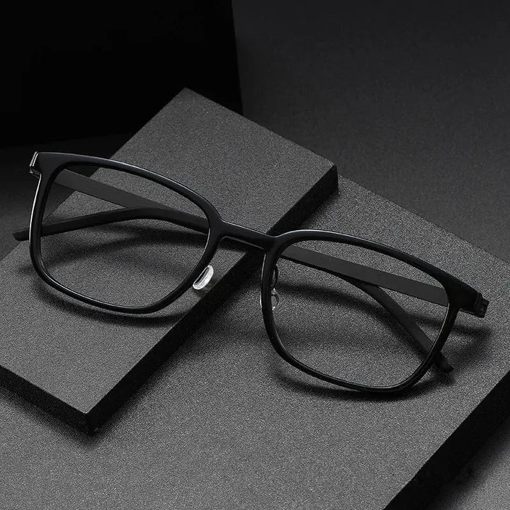 Bobbie Full Rim 180520 Unisex Pure Titanium Square Frames — view 1 | Bobbie at FuzWeb