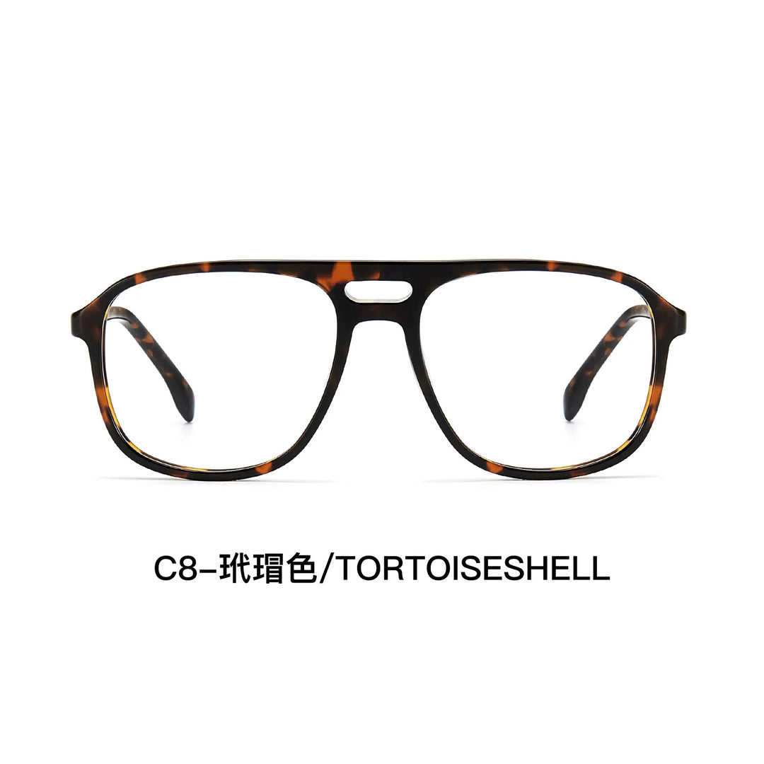 Yimaruili Unisex Full Rim Aviator Acetate Eyeglasses F3311 — view 4 | Yimaruili at FuzWeb