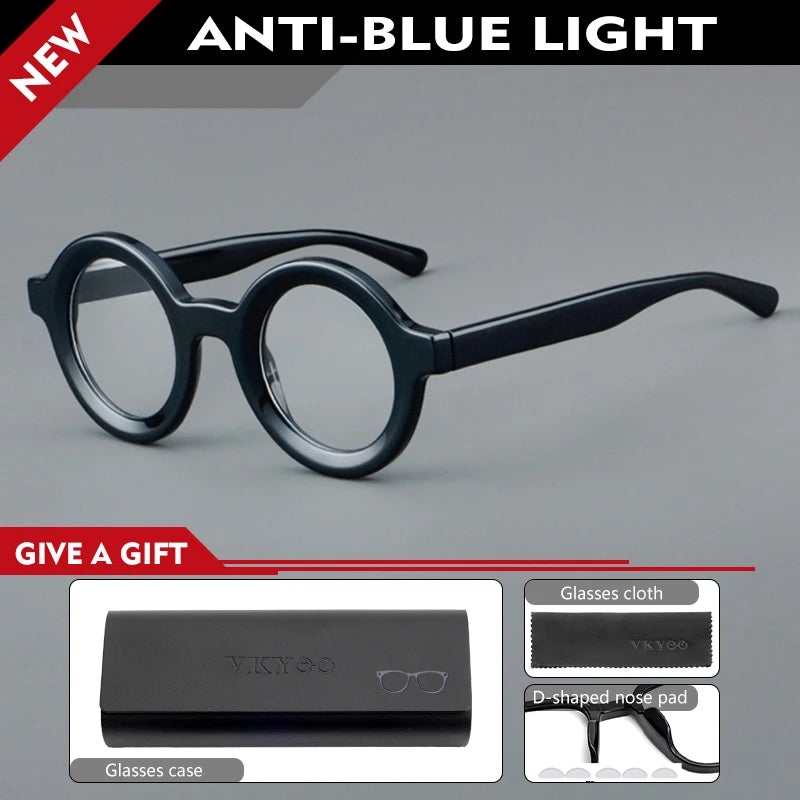 Vicky Unisex Full Rim Round Thick Acetate Reading Glasses 623103