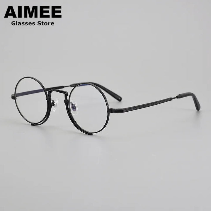 Aimee Unisex Full Rim Round Titanium Eyeglasses 5919 Full Rim Aimee   