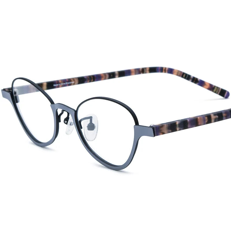Nobler Women's Full Rim Oval Cat Eye Titanium Eyeglasses 185897