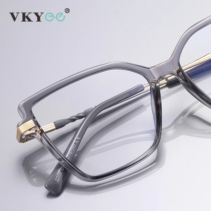 Vicky Women's Large Full Rim Cat Eye Tr 90 Alloy Reading Glasses 2208 Reading Glasses Vicky   