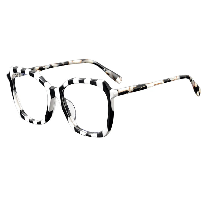 Nobler Unisex Full Rim Irregular Cat Eye Acetate Eyeglasses H022 Full Rim Nobler   