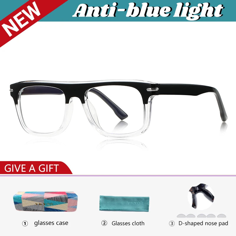 Vicky Unisex Full Rim Square Tr 90 Alloy Reading Glasses 72199