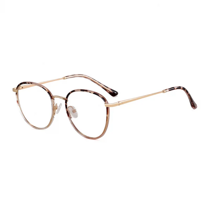 Ralferty Women's Full Rim Oval Tr 90 Acetate Eyeglasses R83607 Full Rim Ralferty C2 Leopard CHINA 