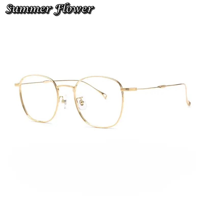 Summer Flower Unisex Full Rim Square Titanium Eyeglasses 686247