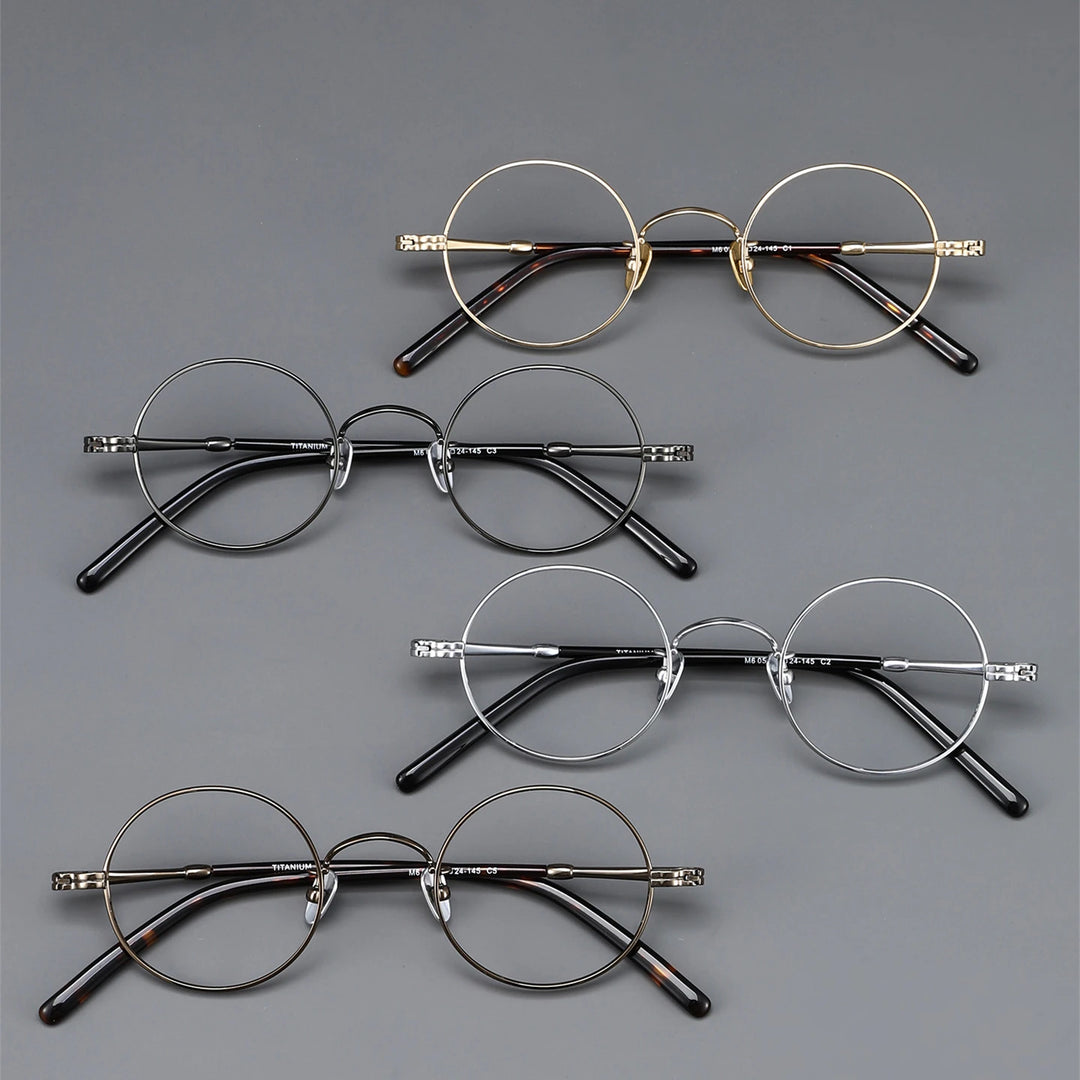 Blackmask Unisex Full Rim Round Titanium Eyeglasses BM-M605