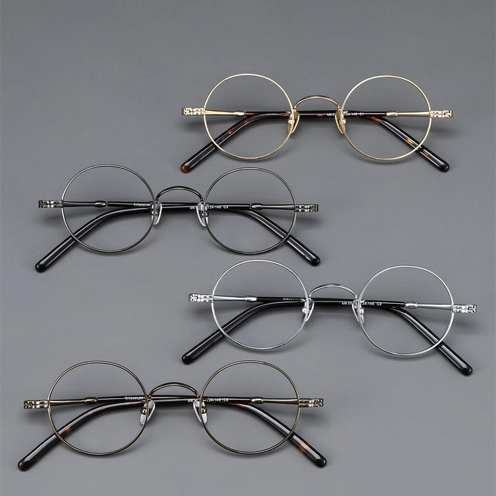 Blackmask Unisex Full Rim Round Titanium Eyeglasses BM-M605