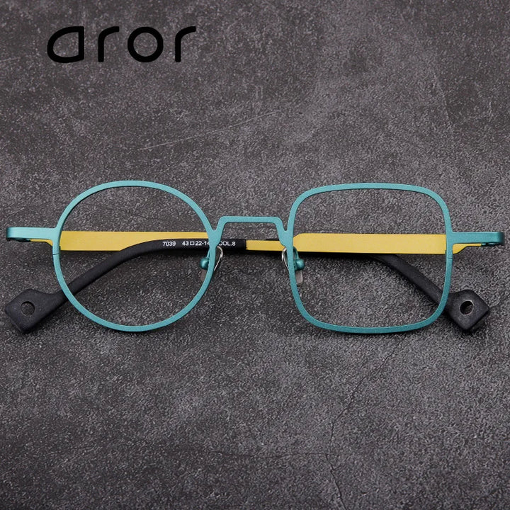 Aror Women's Full Rim Square Round Titanium Eyeglasses 17039