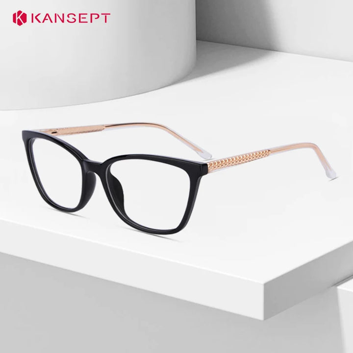 Kansept Women's Full Rim Square Tr 90 Alloy Reading Glasses 25005