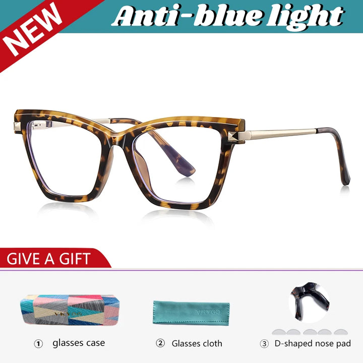 Vicky Women's Full Rim Cat Eye Tr 90 Titanium Reading Glasses 67245