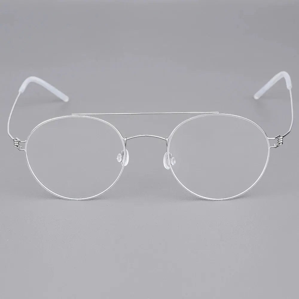 Bobbie 165342 Unisex 138mm Full Rim Oval Double Bridge Titanium  Frames FuzWeb