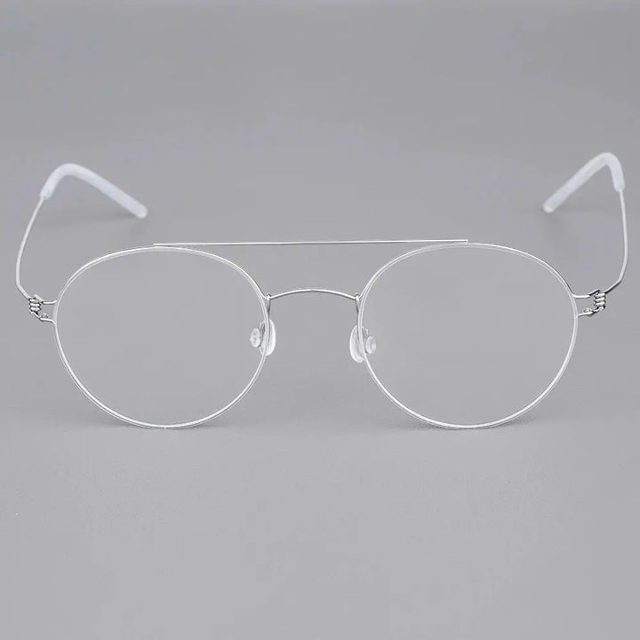 Bobbie 165342 Unisex 138mm Full Rim Oval Double Bridge Titanium  Frames FuzWeb