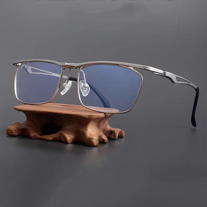 Hdcrafter Unisex Full Rim Square Alloy Flip Up Lens Reading Glasses 30054