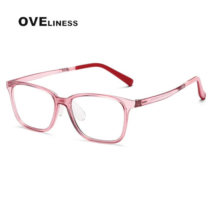 Oveliness Unisex Youth's Full Rim Square Tr 90 Titanium Eyeglasses O5730 Full Rim Oveliness C4  