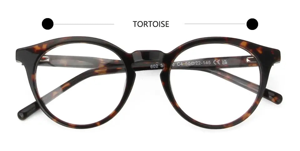 Esnbie 602216 Unisex Full Rim Acetate Round Frames FuzWeb