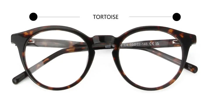 Esnbie 602216 Unisex Full Rim Acetate Round Frames FuzWeb