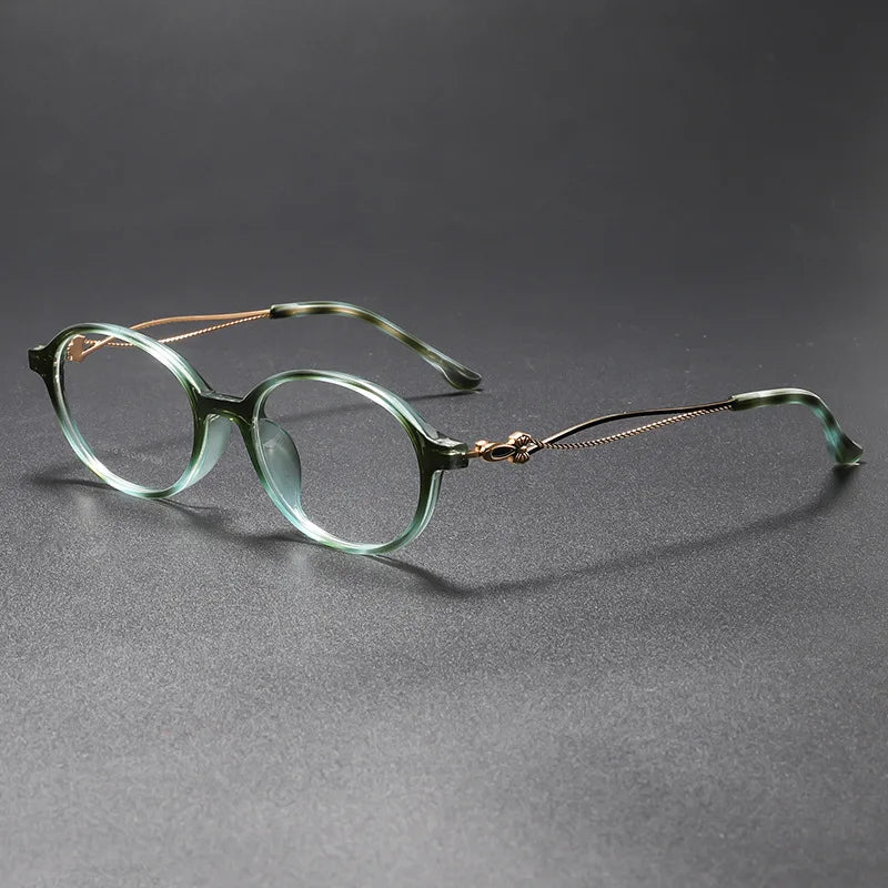 Momoja Women's Full Rim Oval Cat Eye Tr 90 Alloy Eyeglasses 726013